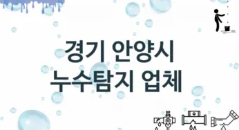누수탐지 경기 안양시 지역업체 추천 1 탐지 수리업체