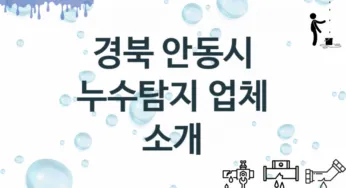 경북 안동시 누수탐지 업체 추천 3, 탐지 수리시공업체