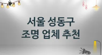 조명 서울 성동구 지역업체 추천 3 시공 설치 수리업체