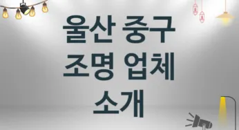 조명 울산 중구 지역업체 추천 3 시공 설치 수리업체