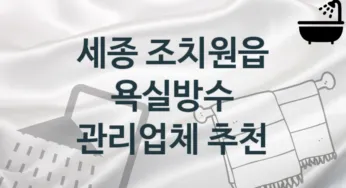 세종 조치원읍 욕실방수 업체 추천 및 소개 1 시공 및 관리 관리