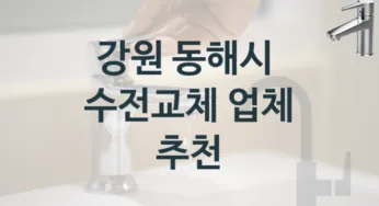 강원 동해시 수도꼭지 설치 실력있는 곳 2