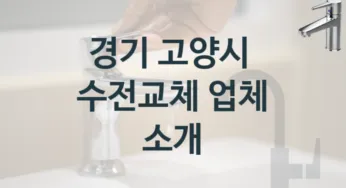 경기 고양시 수도꼭지 설치 대표할만한 곳 추천 4