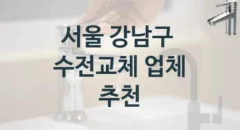 수도꼭지 수리를 맡길 곳을 찾고 계신가요? 서울 강남구 유명한 업체, 수전교체 비용