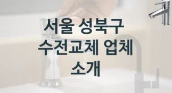 서울 성북구에서 수전 수리를 확실하게 작업하는 업체, 수전교체 가격