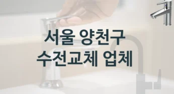 전문가가 추천하는 서울 양천구 유명한 수도꼭지 교체 업체와 교체비용