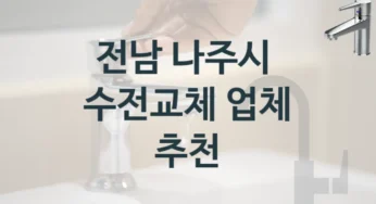 전남 나주시 수도꼭지 설치 대표할만한 곳 TOP 1