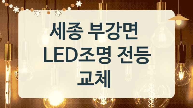 세종 부강면 
LED조명 전등 교체