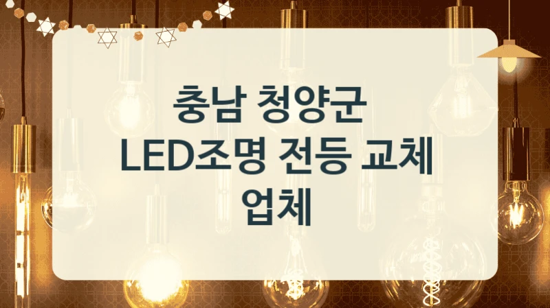 충남 청양군 
LED조명 전등 교체 업체