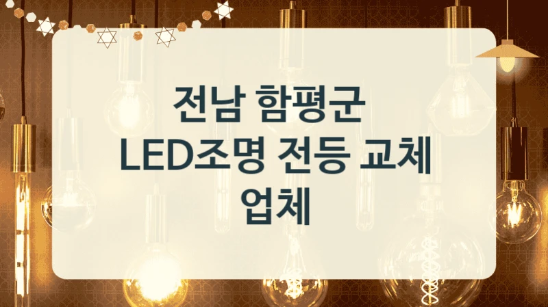 전남 함평군 
LED조명 전등 교체 업체