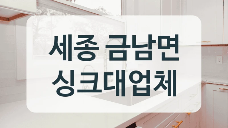 세종 금남면 싱크대업체