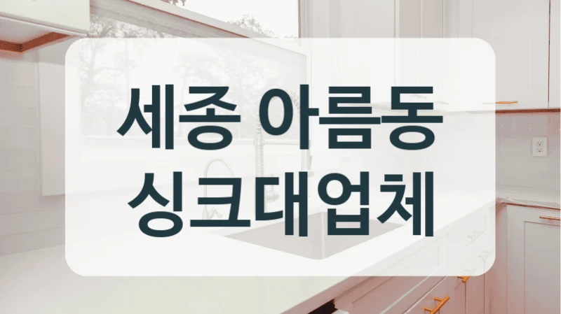 세종 아름동 싱크대업체